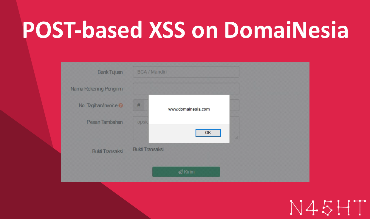 POST-based XSS on DomaiNesia