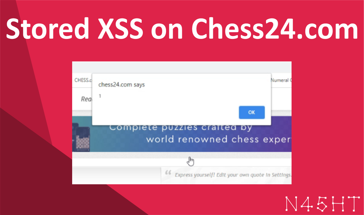 Stored XSS on Chess24.com